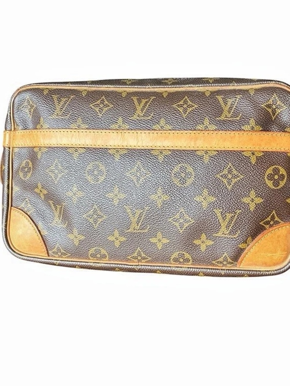 Louis Vuitton Trocadero 27 Monogram Cosmetic Pouch in Brown & Tan